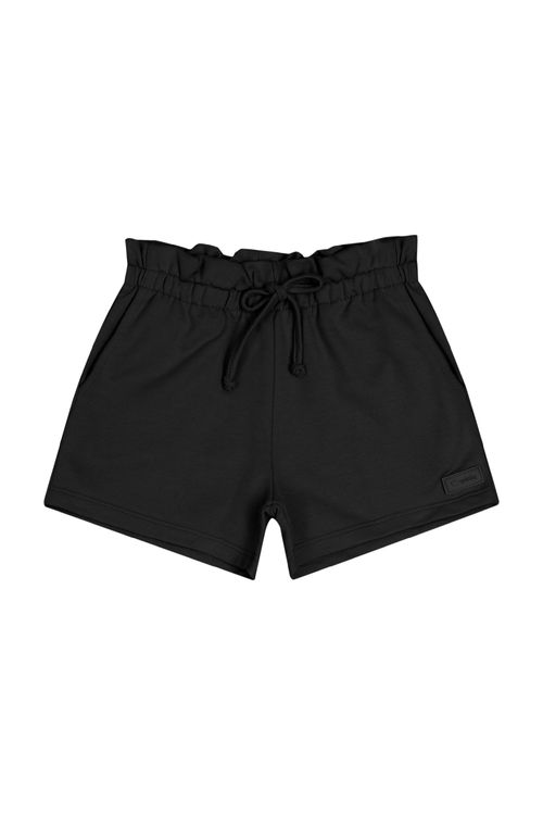 Short Básico Infantil em Moletom para Menina (Preto) Quimby