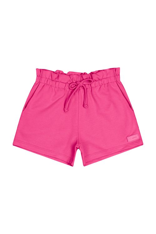 Short Básico Infantil em Moletom para Menina (Rosa) Quimby