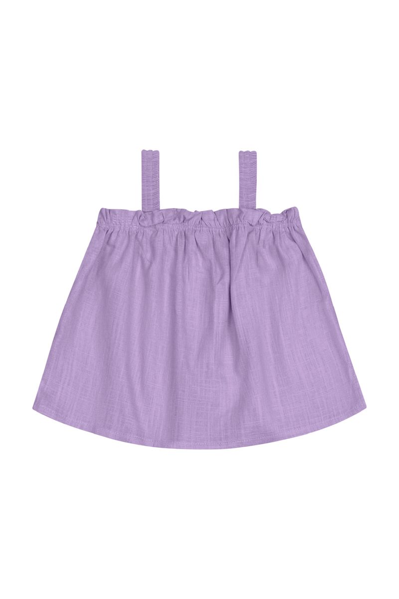 Conjunto-Infantil-com-Cropped-e-Short-em-Viscose-para-Menina--Roxo--Quimby