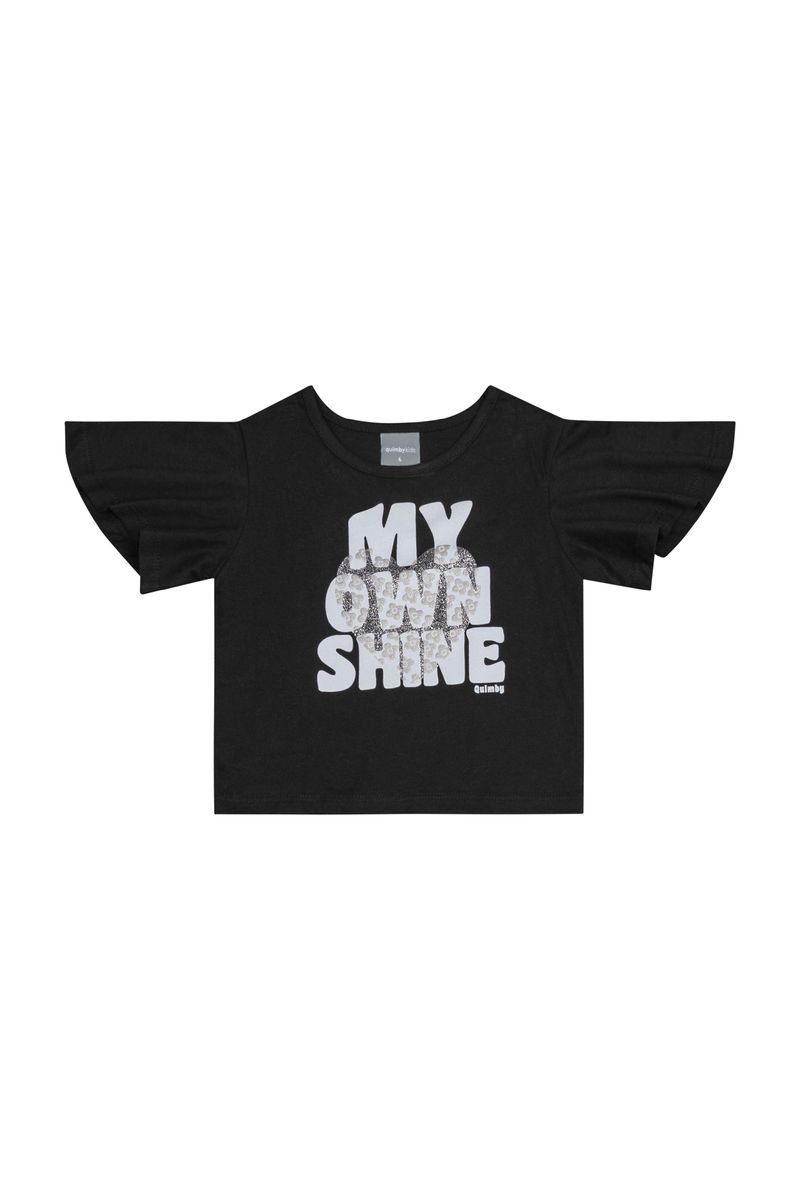 Conjunto-Infantil-com-Cropped-e-Short-para-Menina--Preto--Quimby