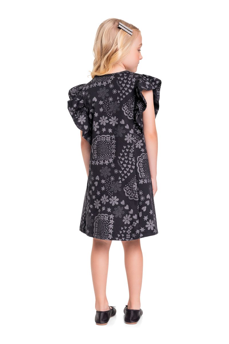 Vestido-Infantil-em-Cotton-para-Menina--Preto--Quimby