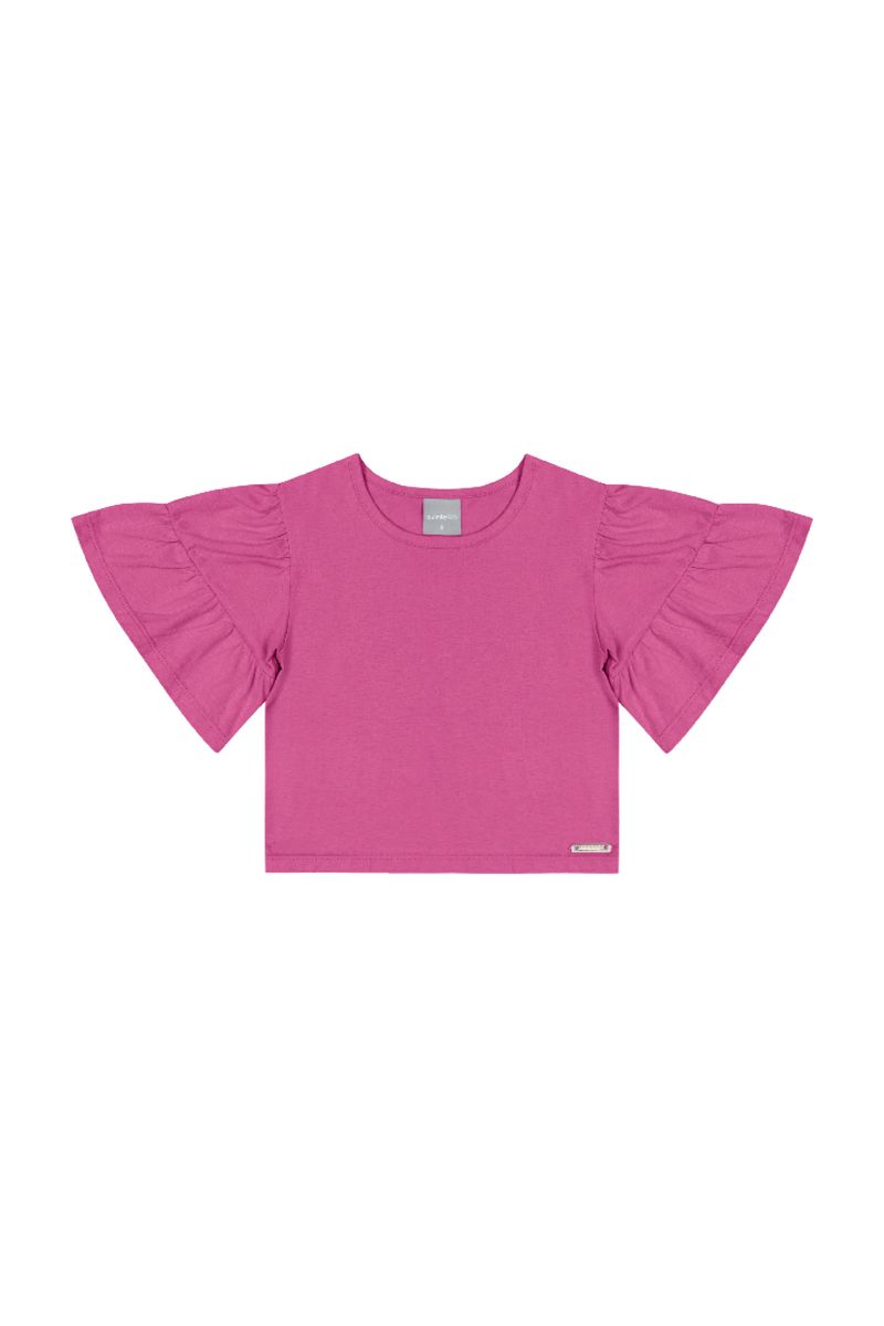 Blusa-Cropped-Infantil-em-Meia-Malha-para-Menina--Rosa--Quimby