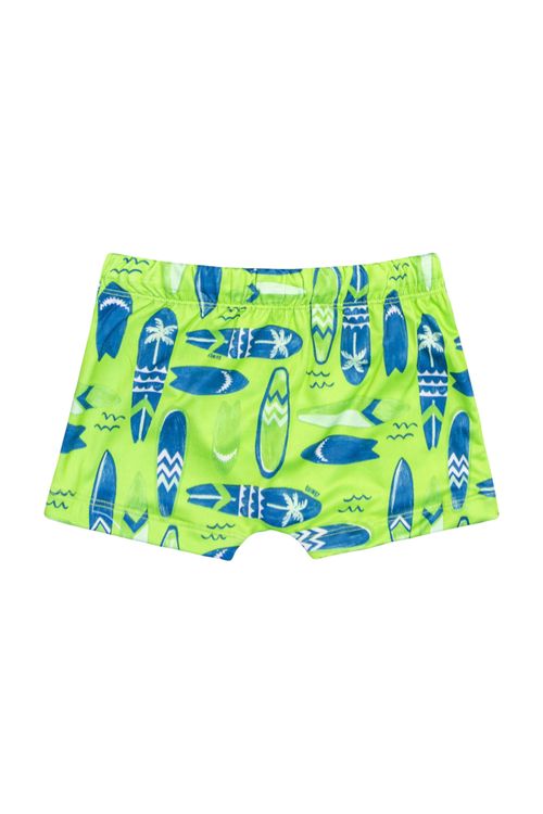 Sunga Boxer Infantil FPS +50 para Menino (Verde) Quimby