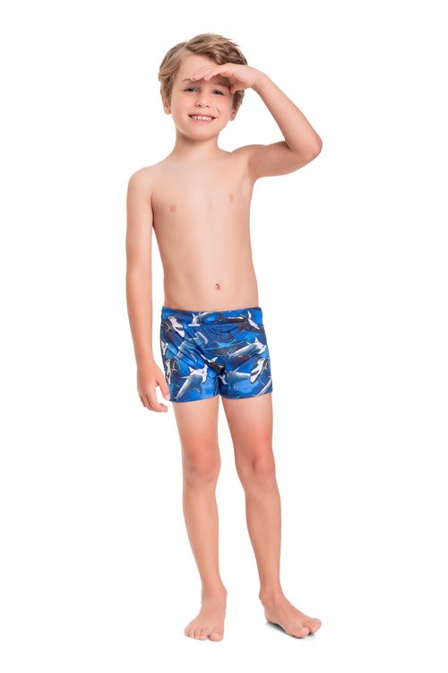 Sunga Boxer Infantil FPS +50 para Menino (Azul) Quimby