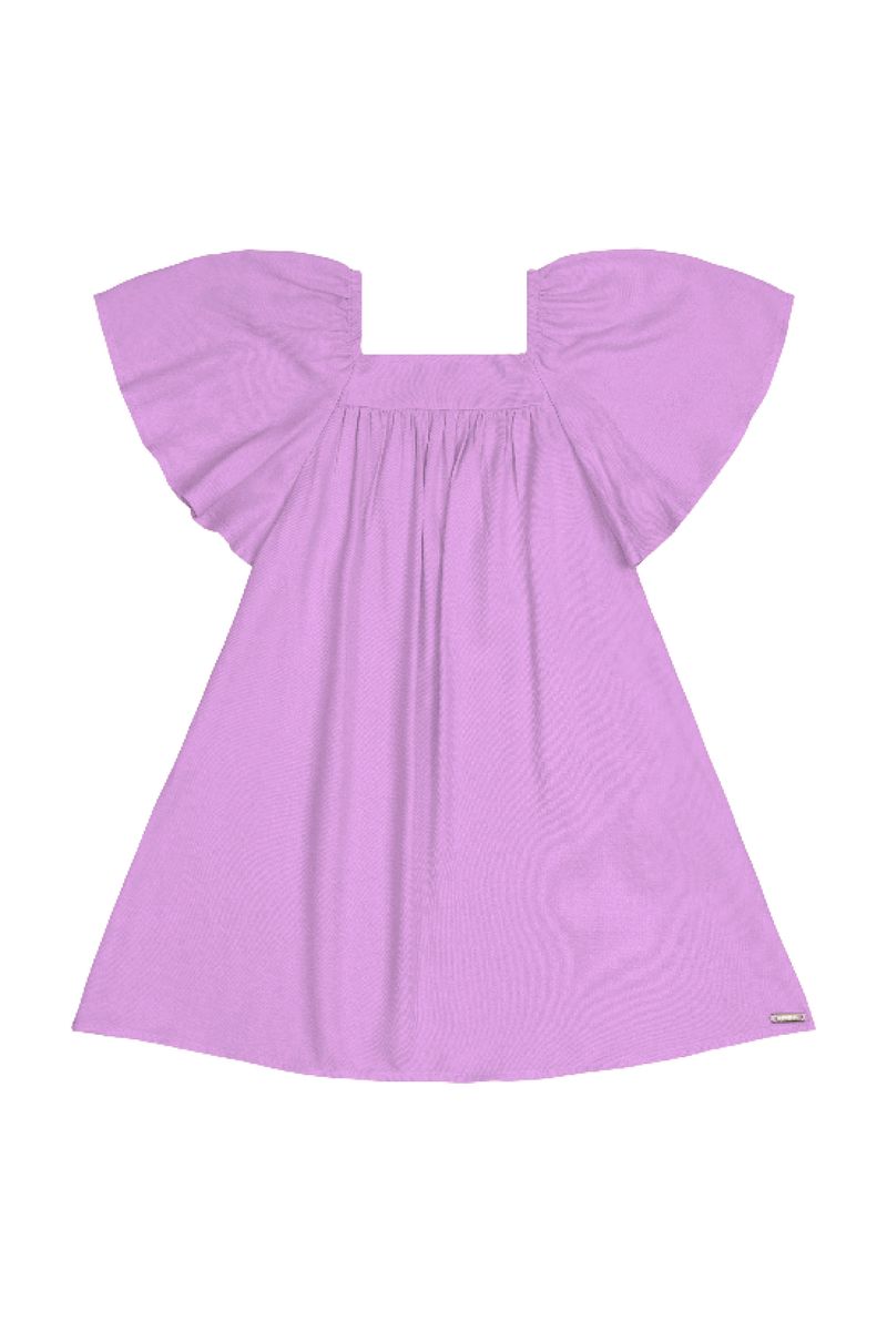 Vestido-Infantil-em-Viscose-Sarjada-para-Menina--Roxo--Quimby