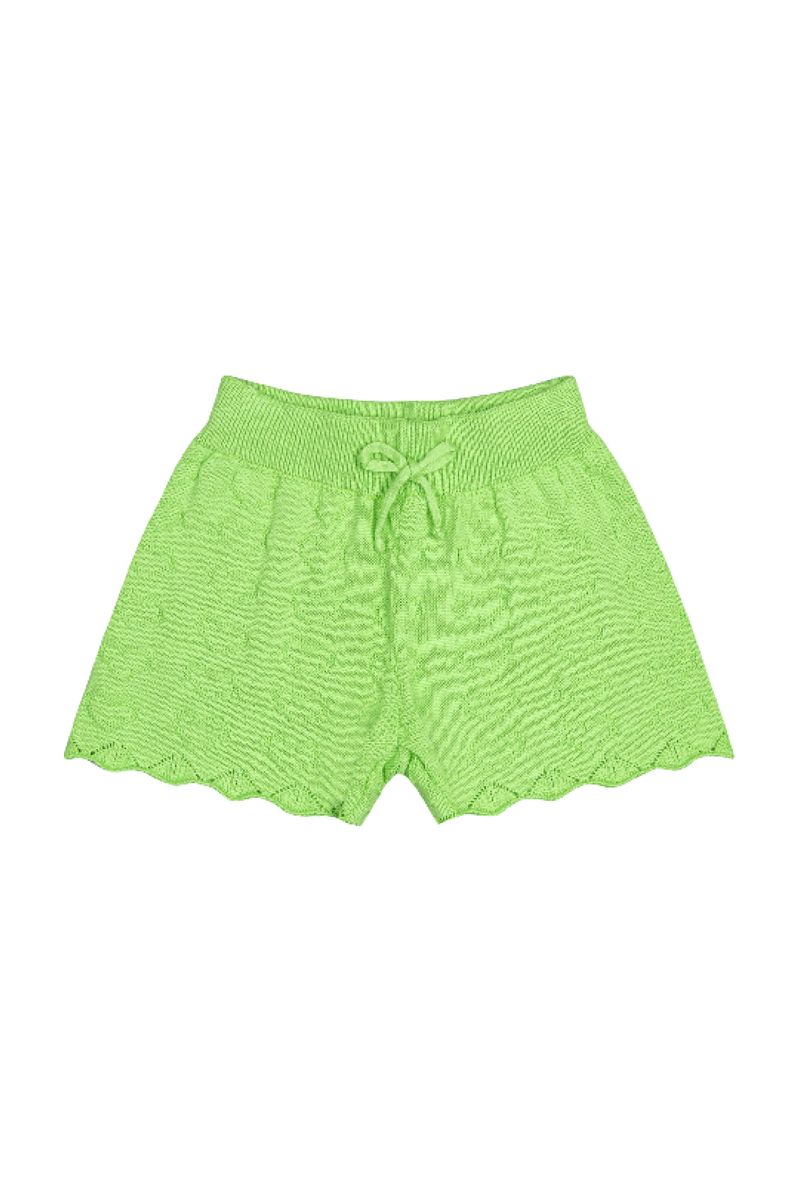 Conjunto-Infantil-com-Cropped-e-Short-em-Trico-para-Menina--Verde--Quimby