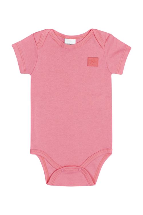 Body Unissex em Ribana para Bebê (Rosa) Quimby