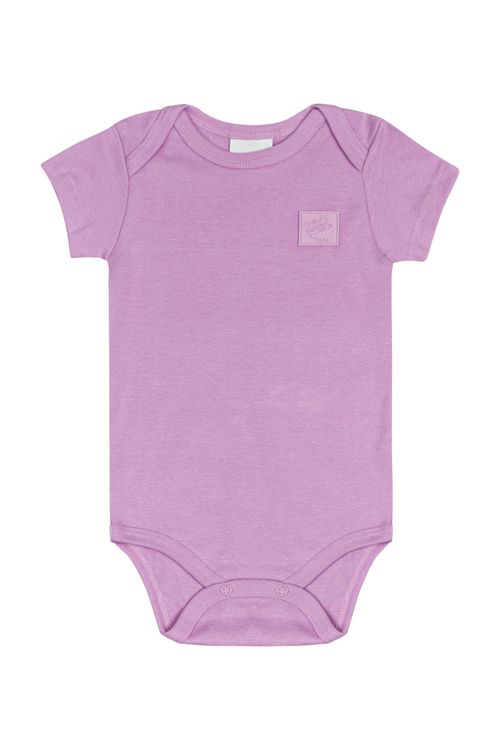 Body Unissex em Ribana para Bebê (Roxo) Quimby