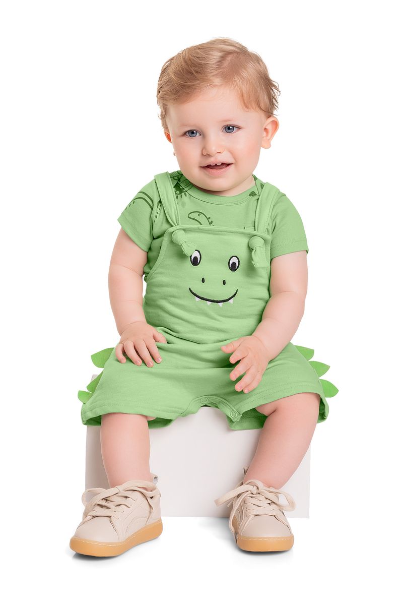 Jardineira-Unissex-em-Moletinho-para-Bebe--Verde--Quimby