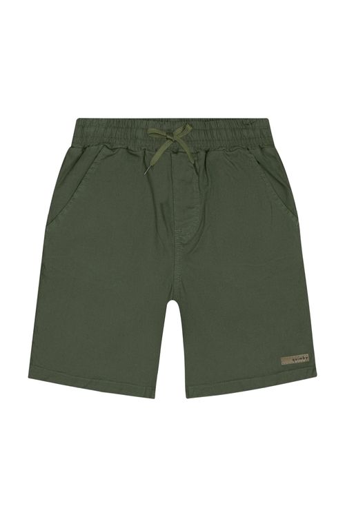 Bermuda Infantil em Sarja para Menino (Verde) Quimby