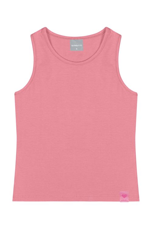 Regata Básica Infantil em Cotton para Menina (Rosa Claro) Quimby