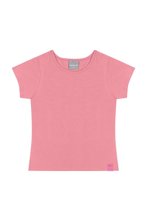 Regata Básica Infantil em Cotton para Menina (Rosa Claro) Quimby