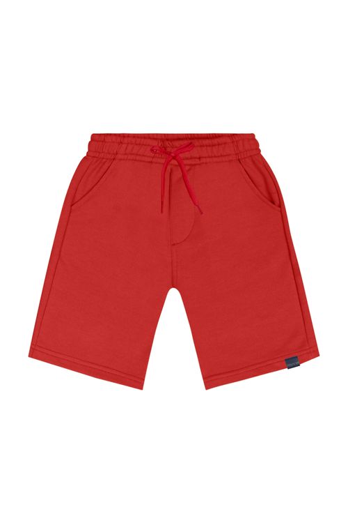 Bermuda Infantil em Moletom para Menino (Vermelho) Quimby