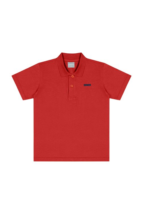 Camisa Polo Infantil em Meia Malha para Menino (Vermelho) Quimby