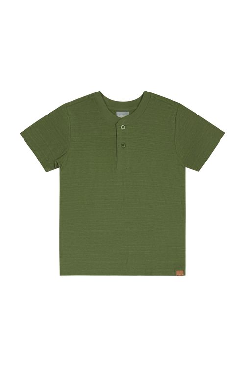 Camiseta Portuguesa Infantil em Malha Flamê para Menino (Verde) Quimby