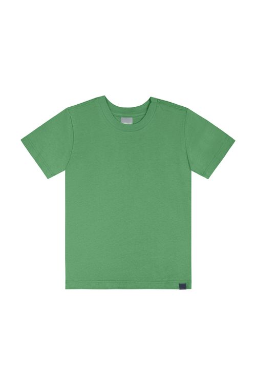 Camiseta Básica Infantil em Meia Malha para Menino (Verde) Quimby