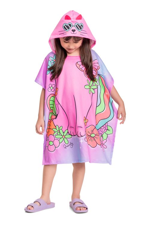 Toalha de Praia Infantil para Menina (Multicolor) Quimby