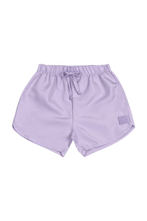 Short Infantil em Microfibra para Menina (Roxo) Quimby