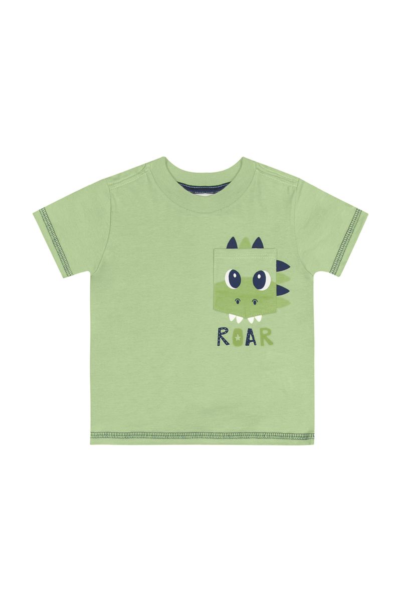 Conjunto-com-Camiseta-e-Bermuda-para-Bebe-Menino--Verde--Quimby