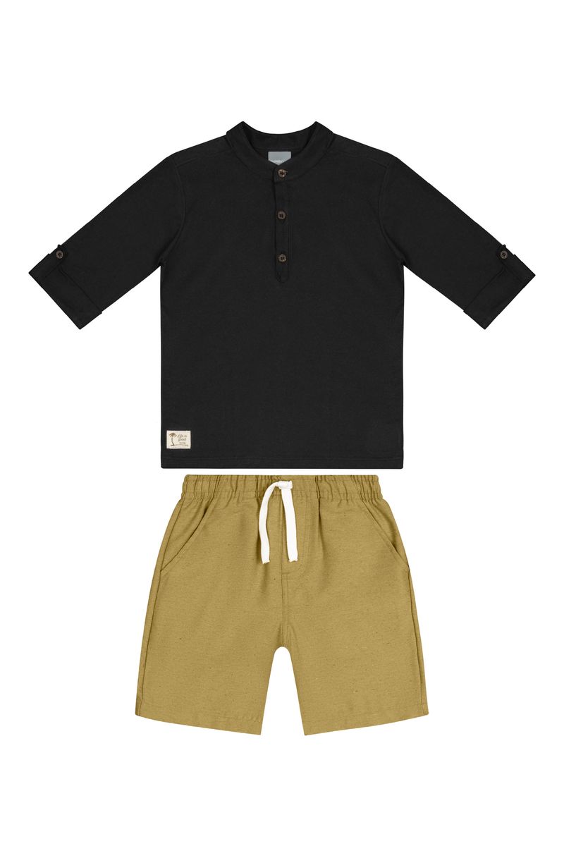 Conjunto-Infantil-com-Camiseta-e-Bermuda-para-Menino