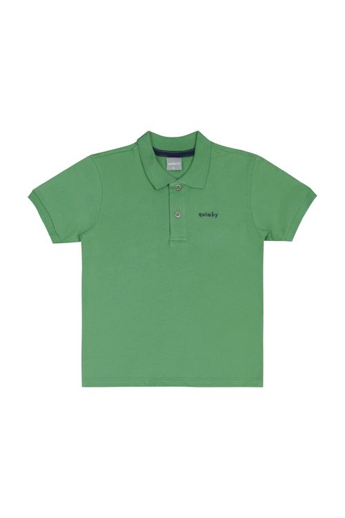 Camisa Infantil Polo em Piquet para Menino (Verde) Quimby