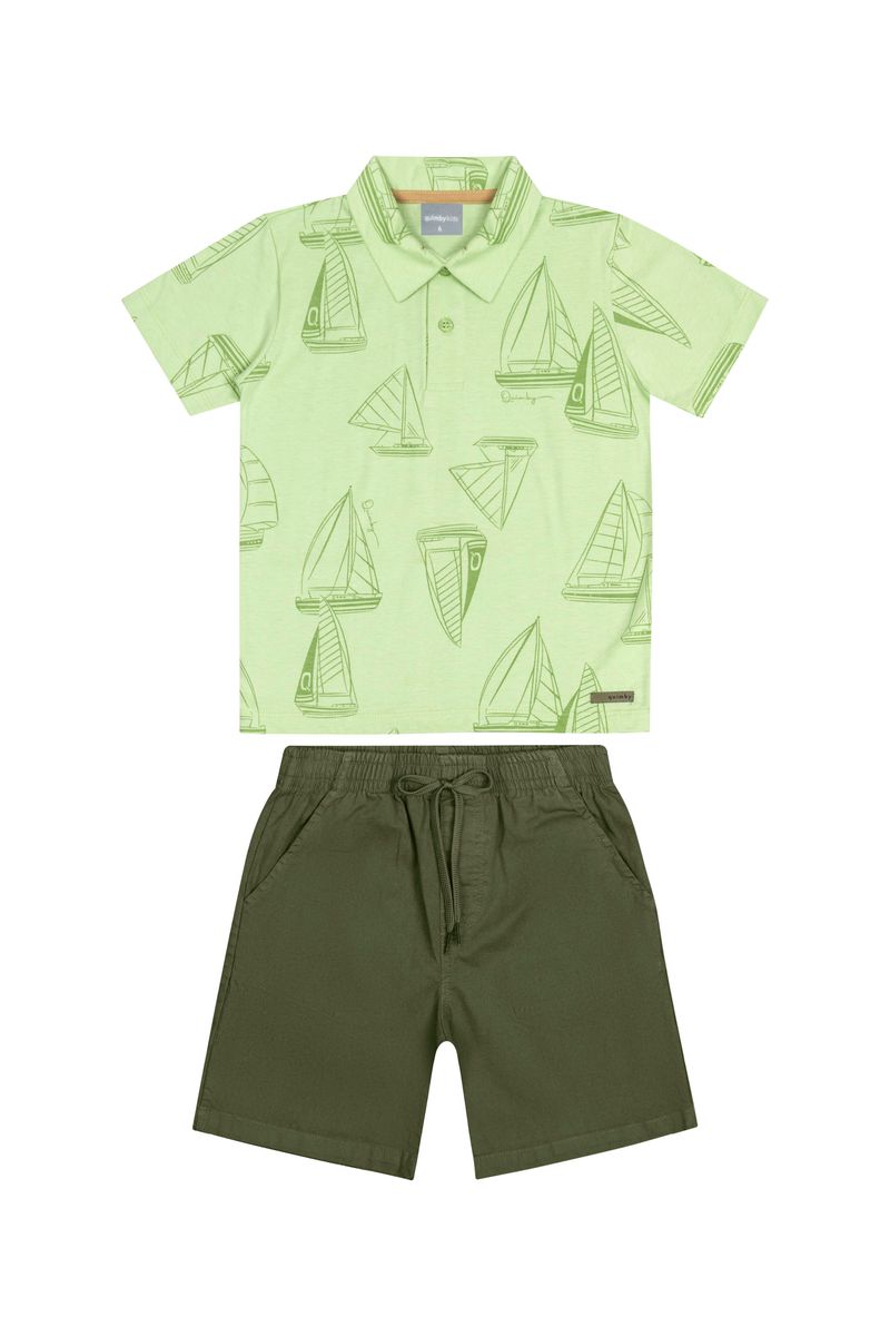 Conjunto-Infantil-com-Camisa-Polo-e-Bermuda-para-Menino
