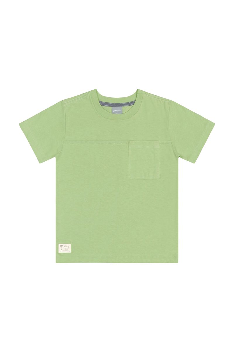 Camiseta-Infantil-em-Meia-Malha-para-Menino--Verde--Quimby