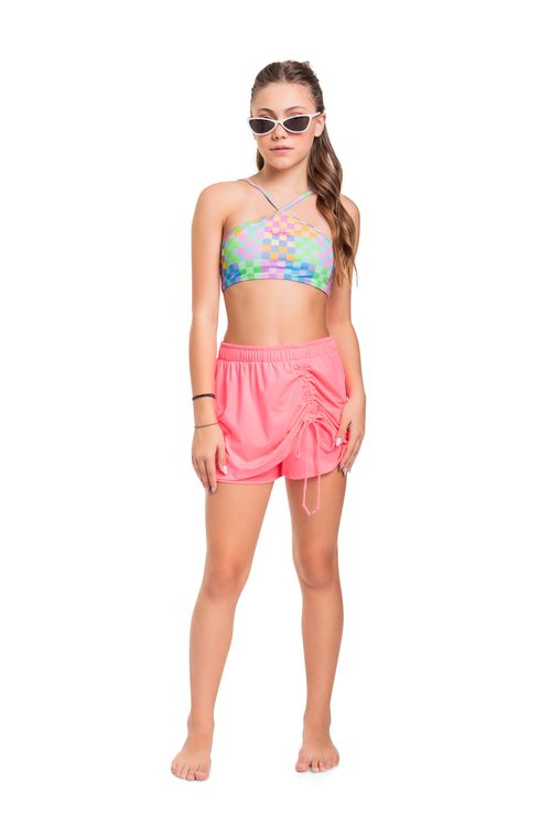 Short-Saia em Malha UV FPS +50 (Rosa) Gloss