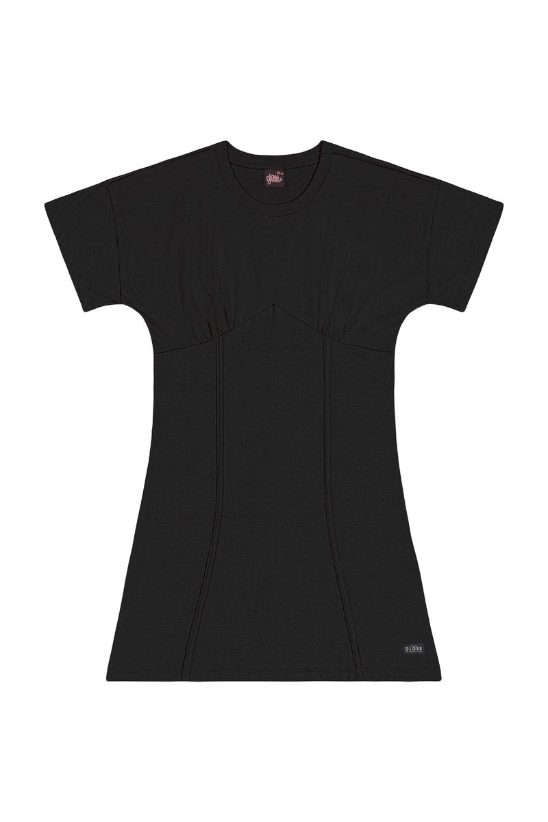 Vestido-em-Meia-Malha-e-Cotton-Juvenil--Preto--Gloss