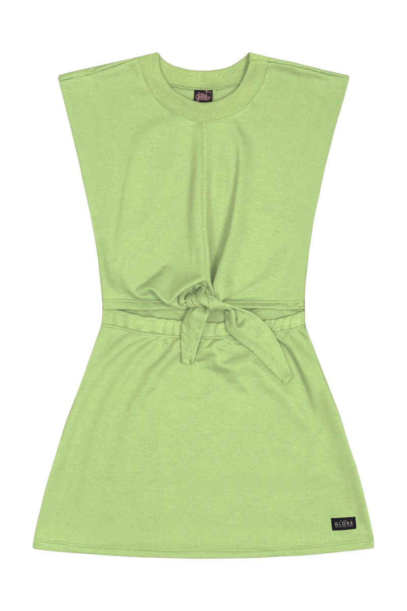 Vestido-em-Moletom-Juvenil--Verde--Gloss