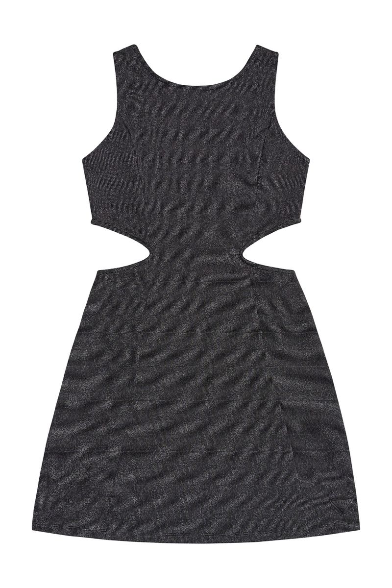 Vestido-em-Malha-Lurex-Juvenil--Preto--Gloss
