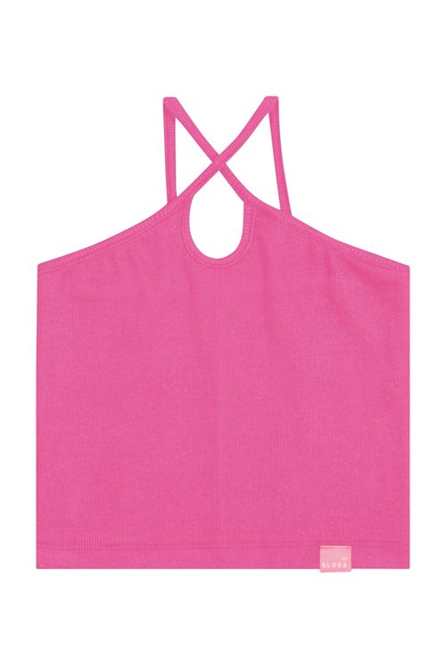 Top Básico com Alças em Ribana Juvenil (Rosa) Gloss