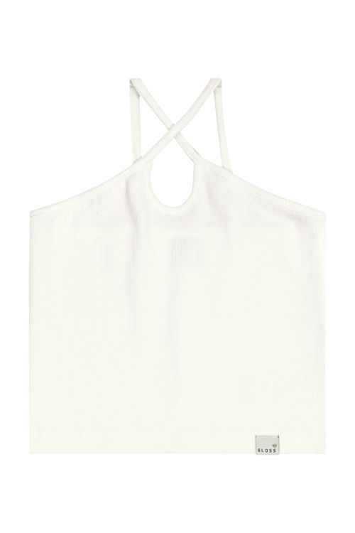 Top Básico com Alças em Ribana Juvenil (Off White) Gloss