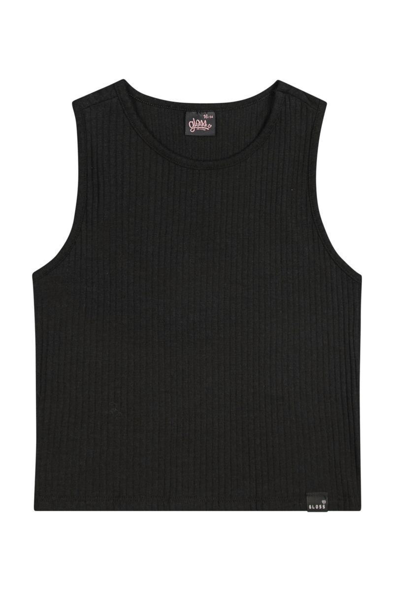 Regata-Basica-em-Ribana-Canelada-Juvenil--Preto--Gloss