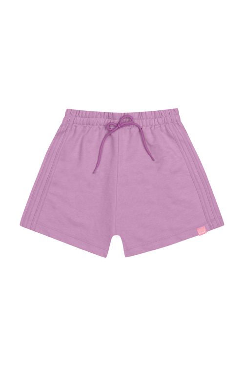 Short Básico em Moletom Juvenil (Roxo) Gloss