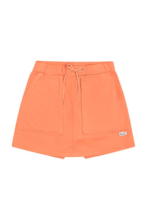 Short-Saia Básico em Moletom Juvenil (Laranja) Gloss