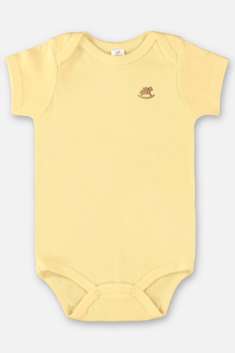 Body-Manga-Curta-em-Suedine-Unissex-para-Bebe--Amarelo--Up-Baby