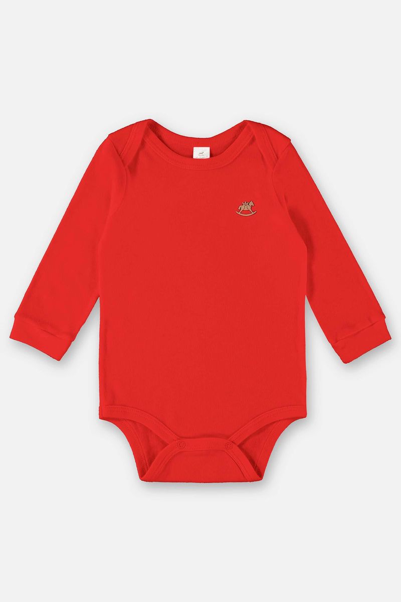Body-Manga-Longa-em-Suedine-Unissex-para-Bebe--Vermelho--Up-Baby