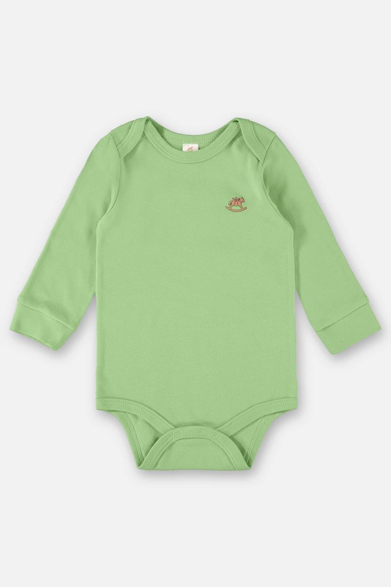 Body-Manga-Longa-em-Suedine-Unissex-para-Bebe--Verde--Up-Baby
