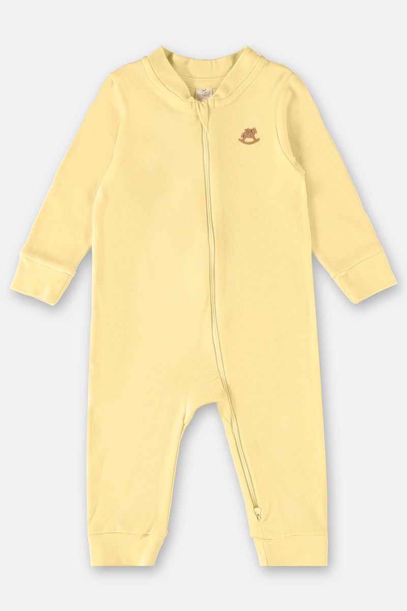 Macacao-Basico-em-Suedine-Unissex-para-Bebe--Amarelo--Up-Baby