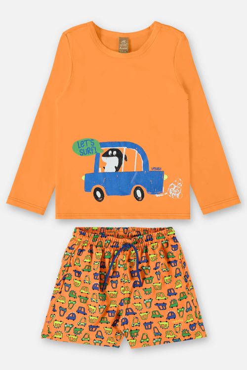 Conjunto Infantil para Meninos com Proteção FPS+50 (Laranja) Up Baby