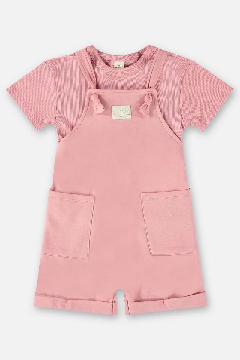 Conjunto-Blusa-e-Jardineira-Infantil-Unissex-Nature
