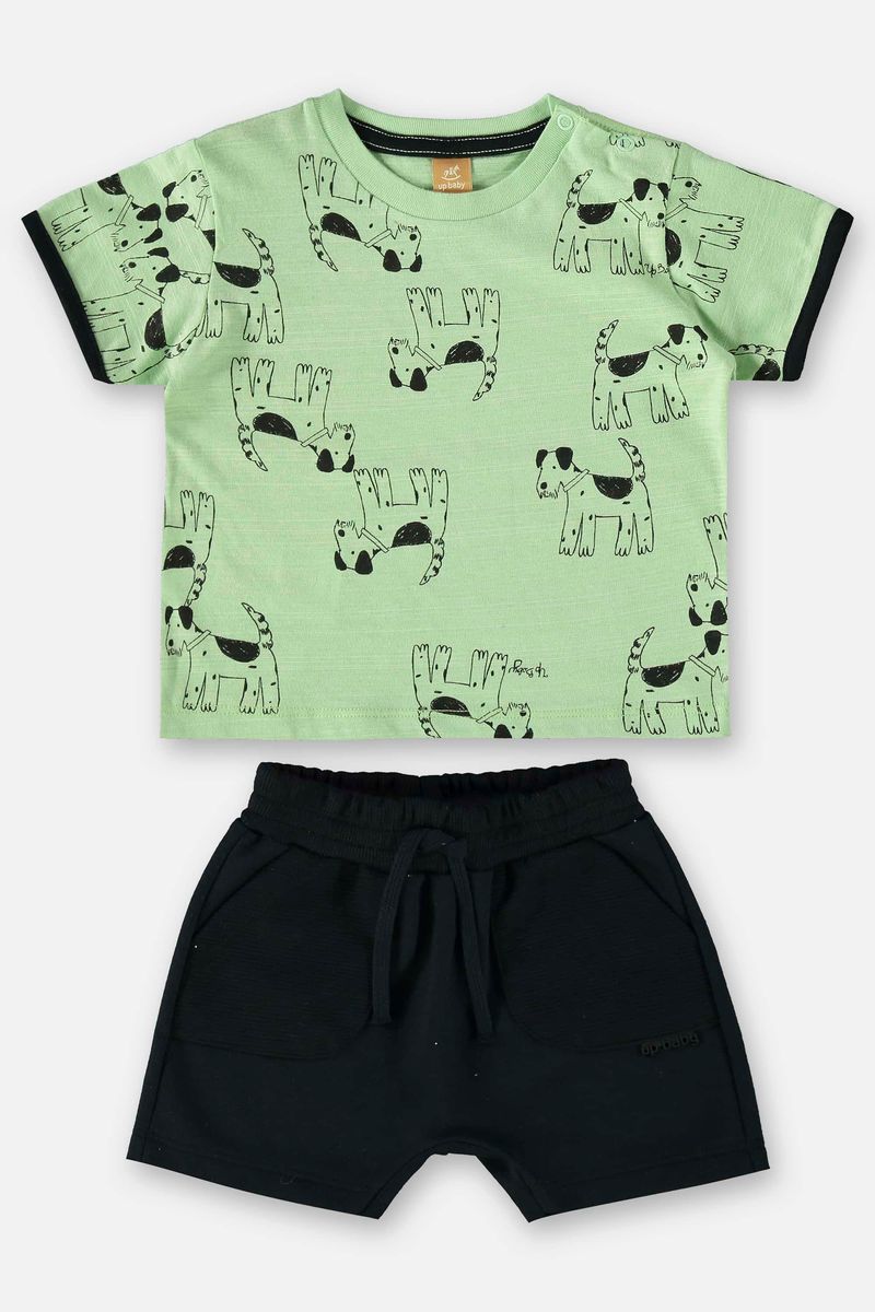 Conjunto-para-Bebe-Menino-com-Camiseta-e-Bermuda