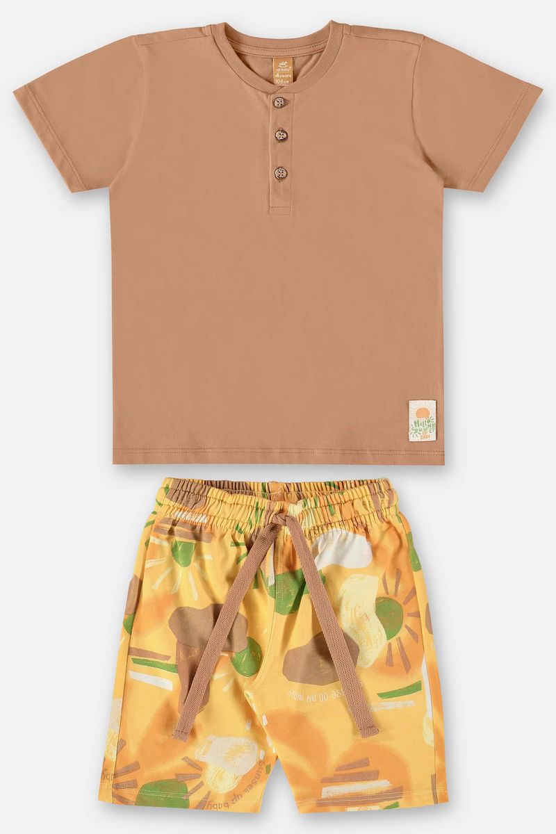 Conjunto-Infantil-para-Meninos-com-Camiseta-e-Bermuda
