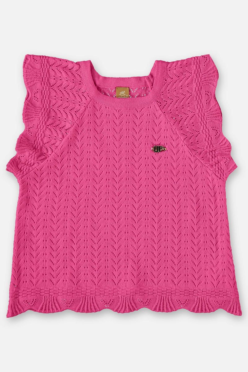 Conjunto-Infantil-para-Meninas-em-Trico-com-Blusa-e-Shorts--Vermelho--Up-Baby