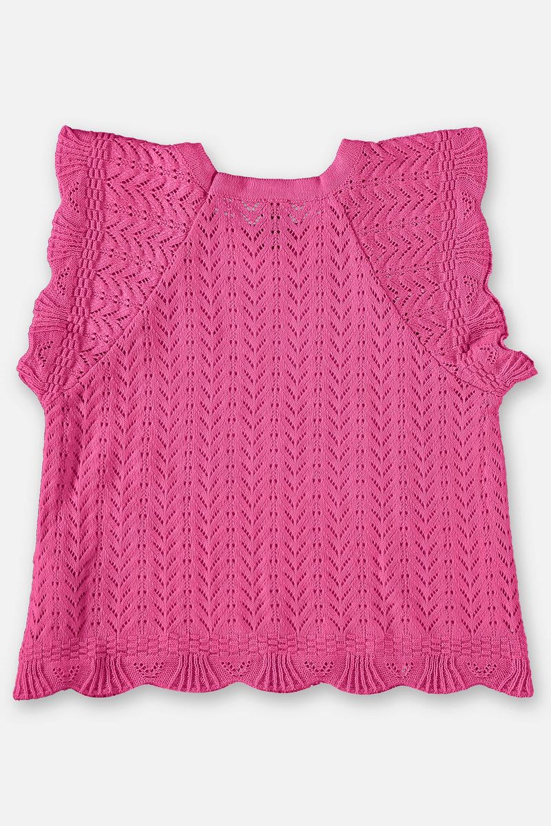 Conjunto-Infantil-para-Meninas-em-Trico-com-Blusa-e-Shorts--Vermelho--Up-Baby