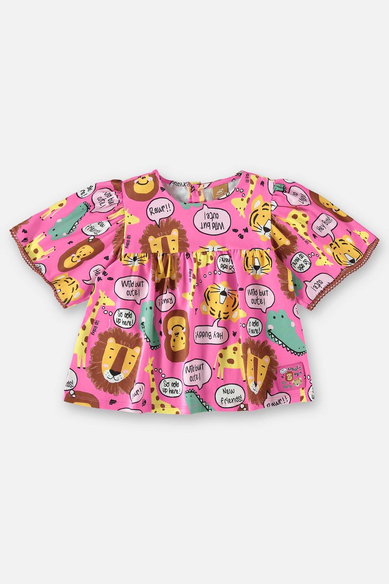 Conjunto-Infantil-para-Meninas-com-Bata-e-Shorts--Rosa--Up-Baby