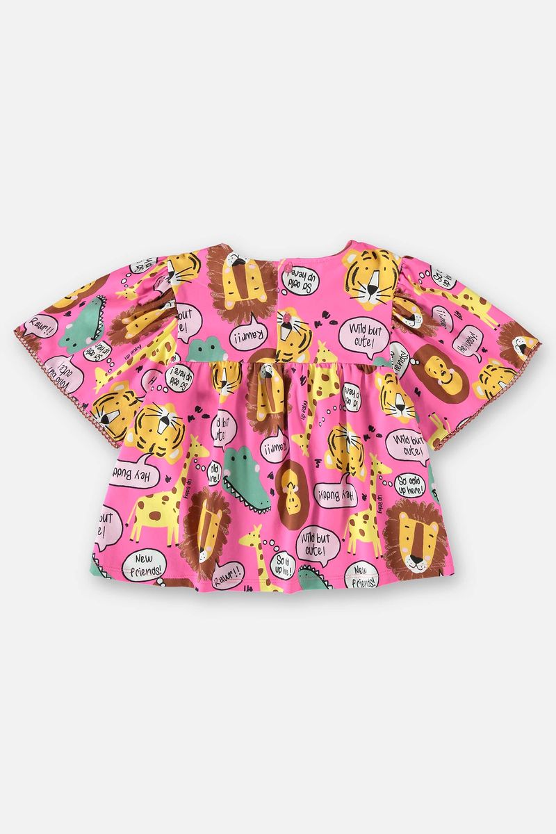 Conjunto-Infantil-para-Meninas-com-Bata-e-Shorts--Rosa--Up-Baby