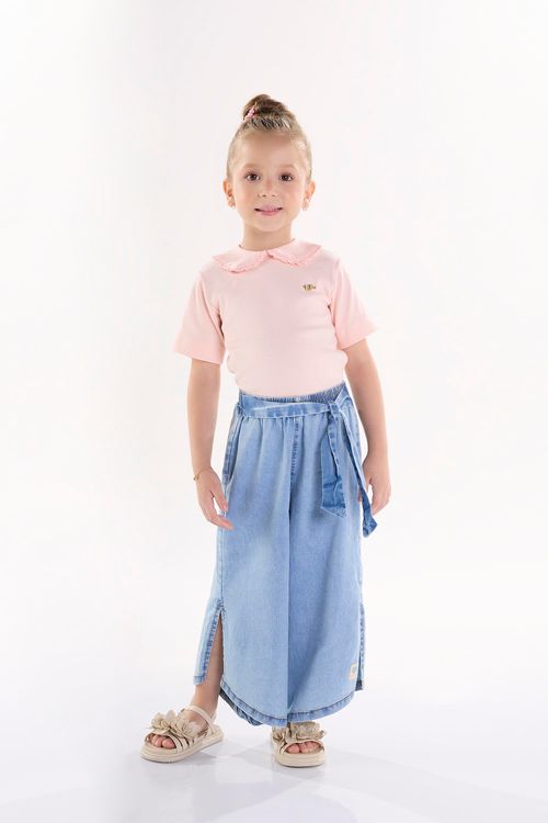 Blusa Infantil para Menina em Ribana (Rosa Claro) Up Baby