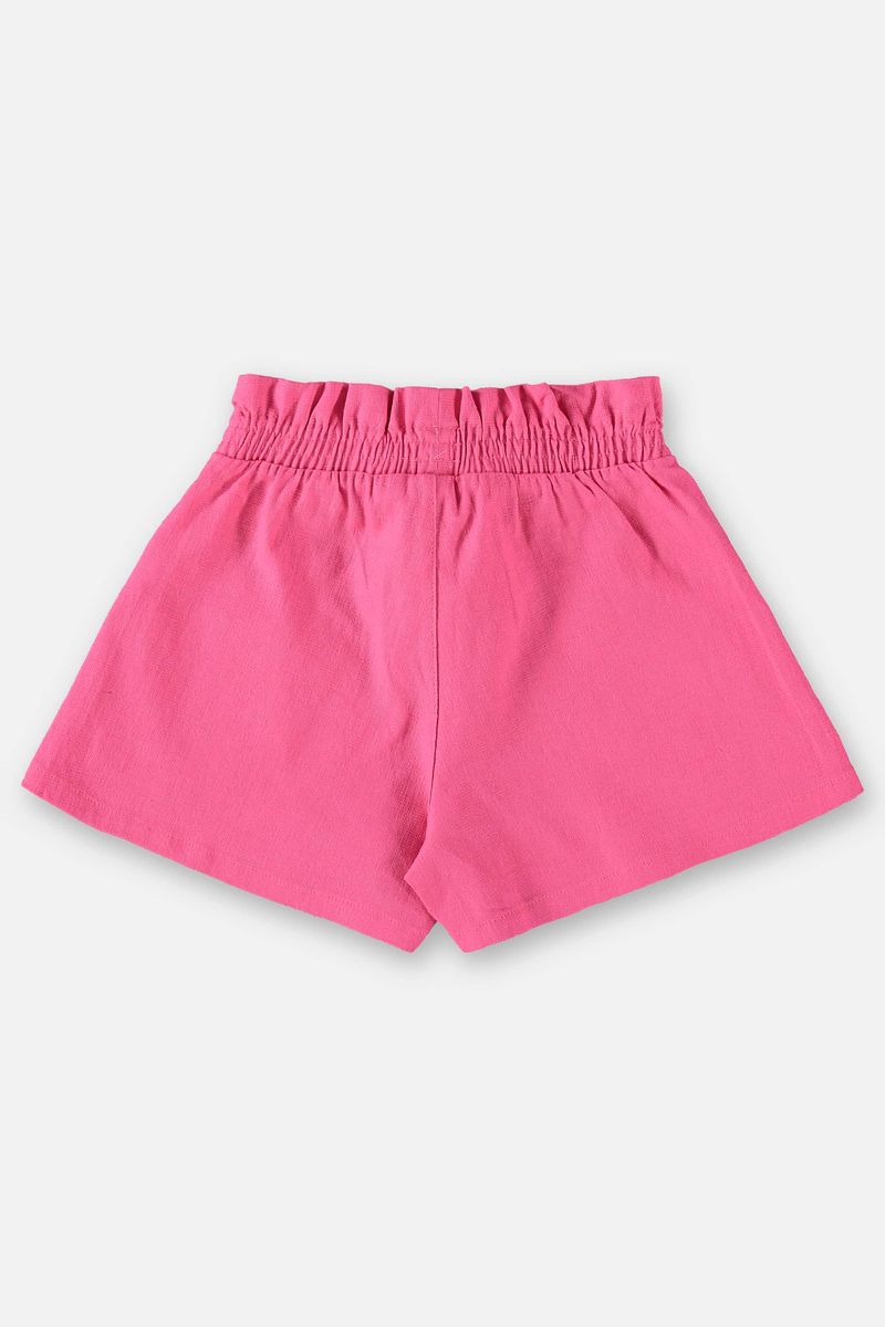 Short-Infantil-para-Menina-em-Linho--Rosa-Pink--Up-Baby